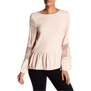 Joie Emelda Long Bell Sleeve Blouse Sz L NWOT